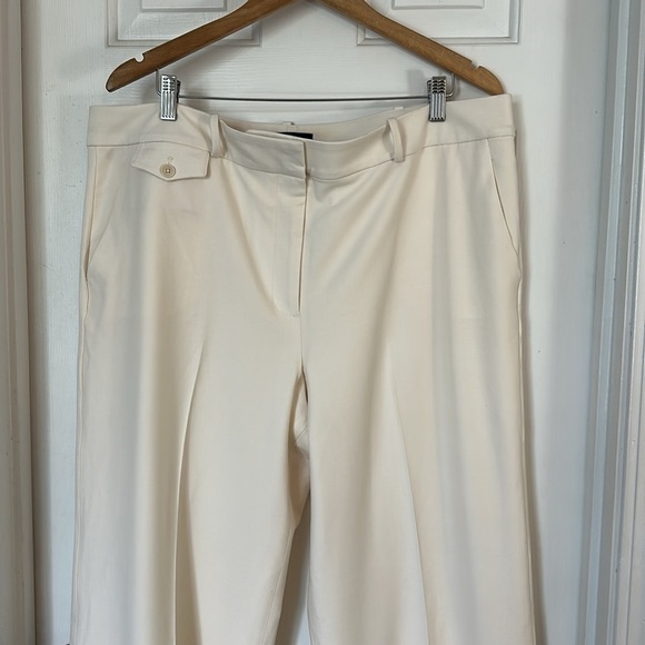 Talbots Cream Wide Leg heritage Pants Lightweight and Polished 20L - Picture 2 of 5